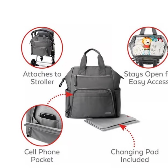 Skip Hop Taupe Diaper Bag - Picture 3 of 16